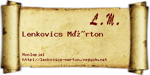 Lenkovics Márton névjegykártya